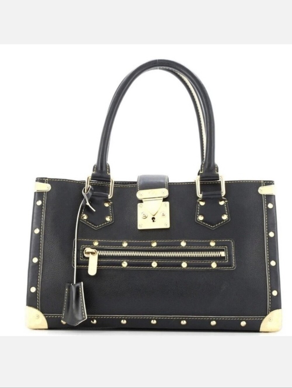 VINTAGE Louis Vuitton Black Suhali Le Fabuleux Leather Bag EUC - Picture 10 of 11